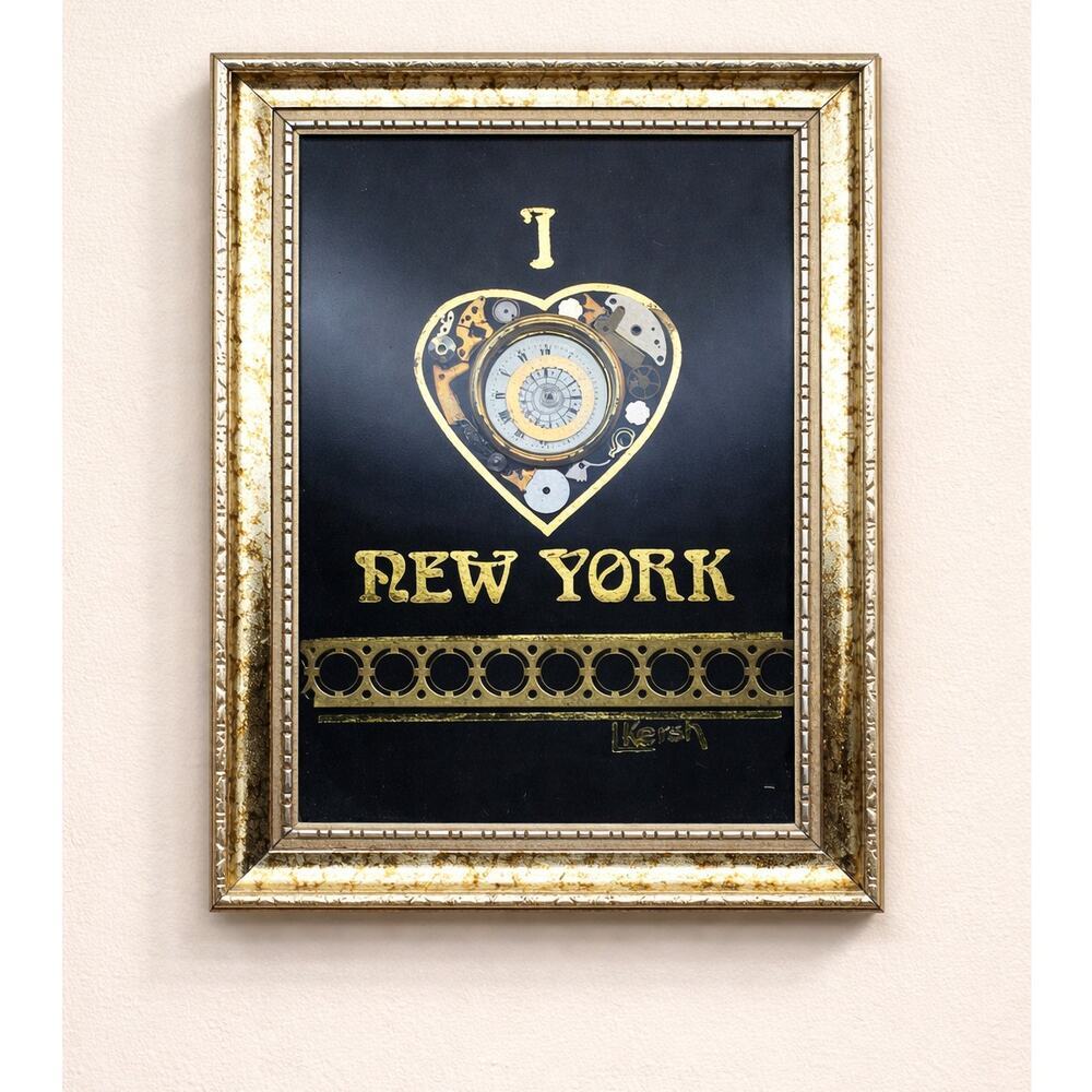 L Kersh Watch Parts I Love New York Gold Frame - Signed